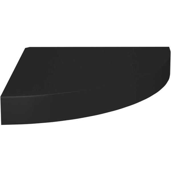 Syfax™ Scaffale Angolare A Parete Nero 25X25X3,8 Cm In Mdf-image