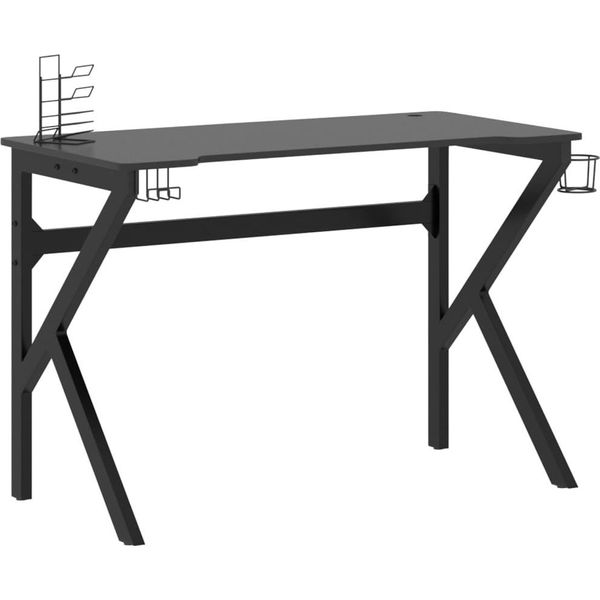 Syfax™ Scrivania Da Gaming Con Gambe A K Nera 110X60X75 Cm-image
