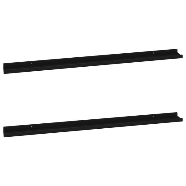 Syfax™ Mensole Da Parete 2 Pz Nere 115X9X3 Cm-image