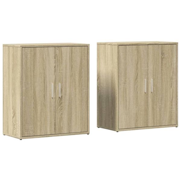 Syfax™ Credenze 2 Pz Rovere Sonoma 60X31X70 Cm In Legno Multistrato-image