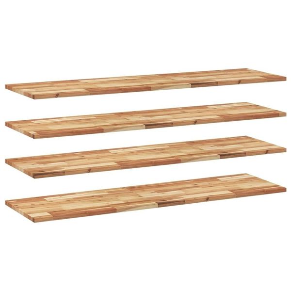 Syfax™ Mensole Da Parete 4 Pz 140X40X2 Cm Legno Acacia Rifinito A Olio-image