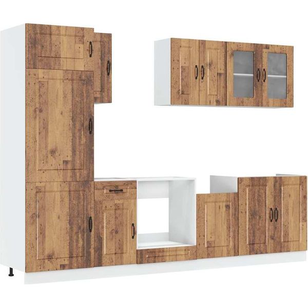 Syfax™ Set Mobili Da Cucina 8 Pz Kalmar Legno Vecchio In Truciolato-image