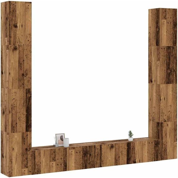 Syfax™ Mobili Tv A Parete 6 Pz Legno Vecchio Legno Multistrato-image