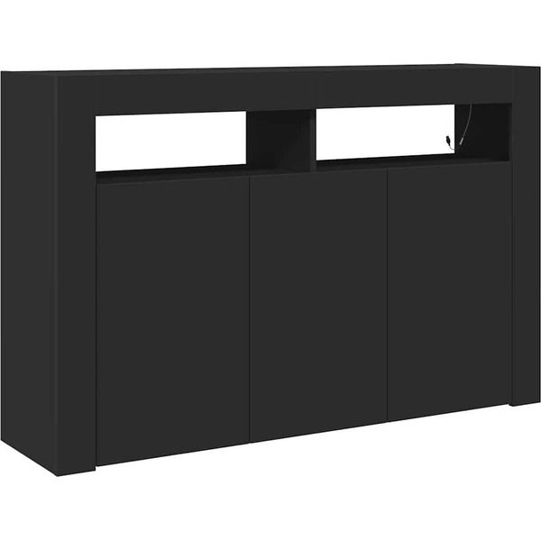 Syfax™ Credenza Nero 116 X 30 X 75 Cm Legno Multistrato-image