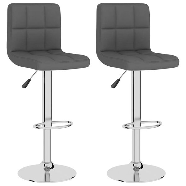 Syfax™ Sgabelli Da Bar 2 Pz In Tessuto Grigio Scuro-image