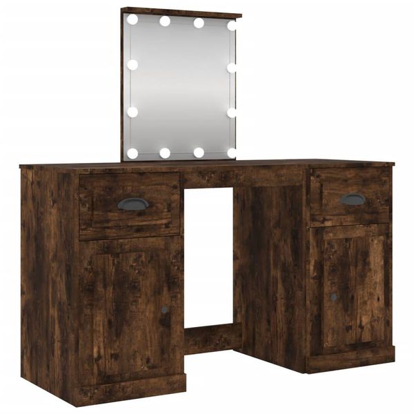 Syfax™ Toeletta Con Led Rovere Fumo 130X50X132,5 Cm-image