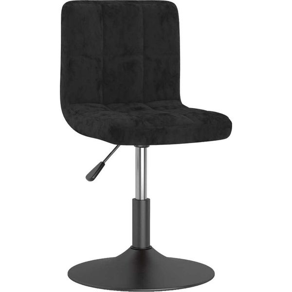 Syfax™ Sgabello Da Bar Girevole Nero In Velluto-image