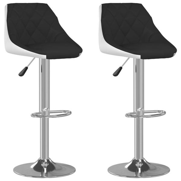 Syfax™ Sgabelli Da Bar 2 Pz Neri E Bianchi In Pelle Finta-image