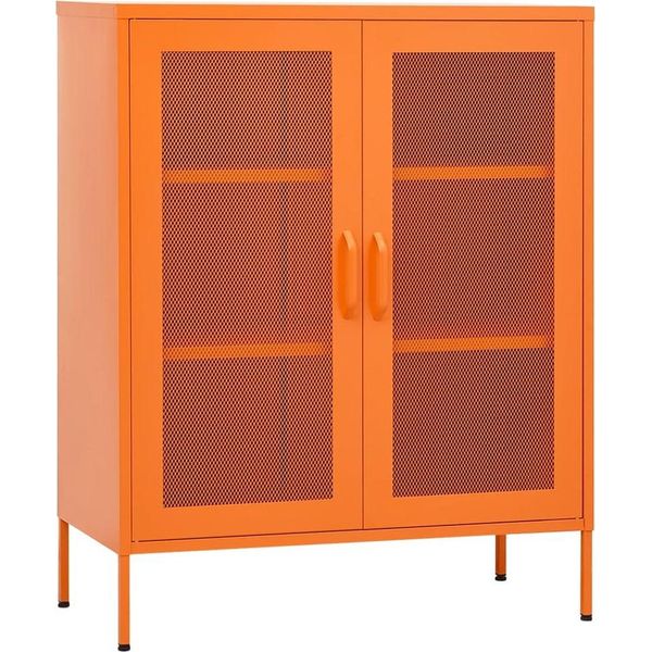 Syfax™ Armadietto Arancione 80X35X101,5 Cm In Acciaio-image