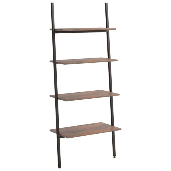 Syfax™ Scaffale Pendente 4 Livelli Marrone Scuro E Nero 64X34X150,5Cm-image
