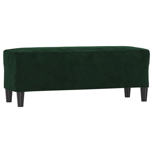 Syfax™ Panca Verde Scuro 100X35X41 Cm In Velluto-image