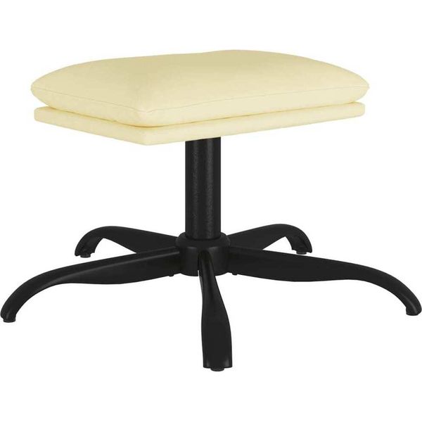 Syfax™ Poggiapiedi Crema 60X60X36 Cm In Pelle Finta-image