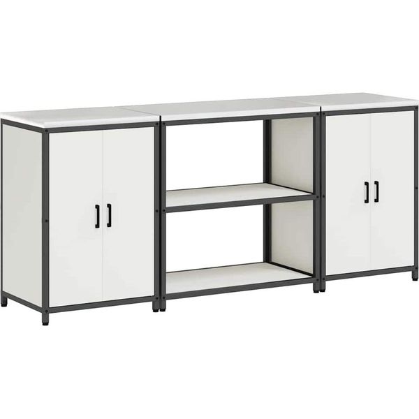 Syfax™ Set Di Stoccaggio Per Cucina Con Lo Scaffale 3 Pcs Bianco-image