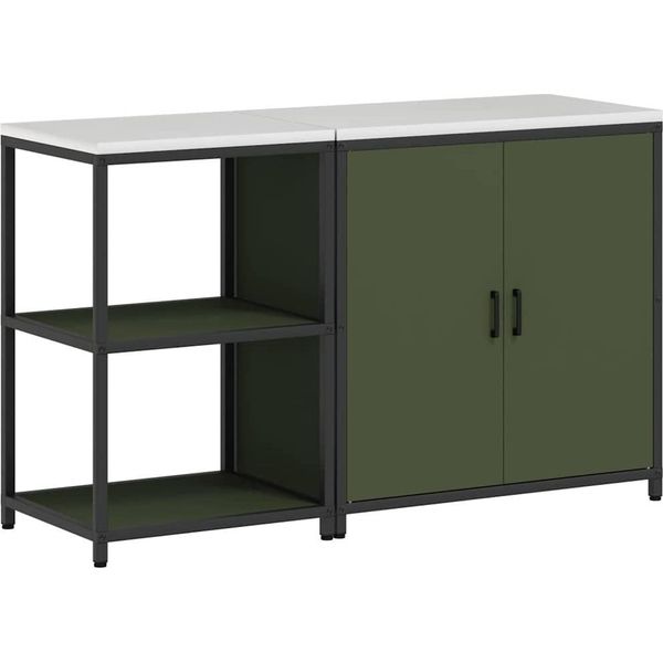 Syfax™ Set Di Stoccaggio Per Cucina Con Lo Scaffale 2 Pcs Verde Oliva-image