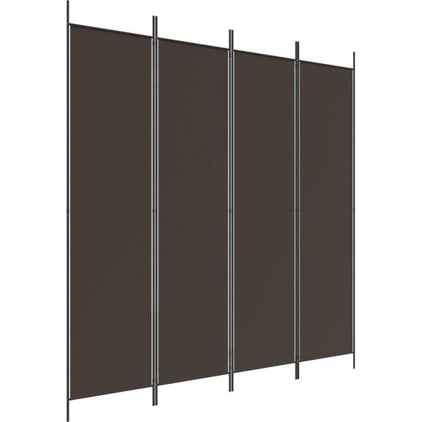 Syfax™ Divisorio A 4 Pannelli Marrone 200X200 Cm In Tessuto-image