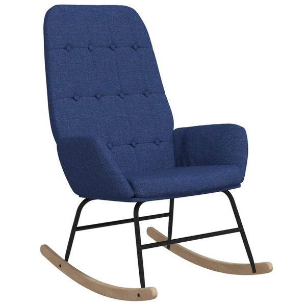 Syfax™ Poltrona A Dondolo Blu In Tessuto-image