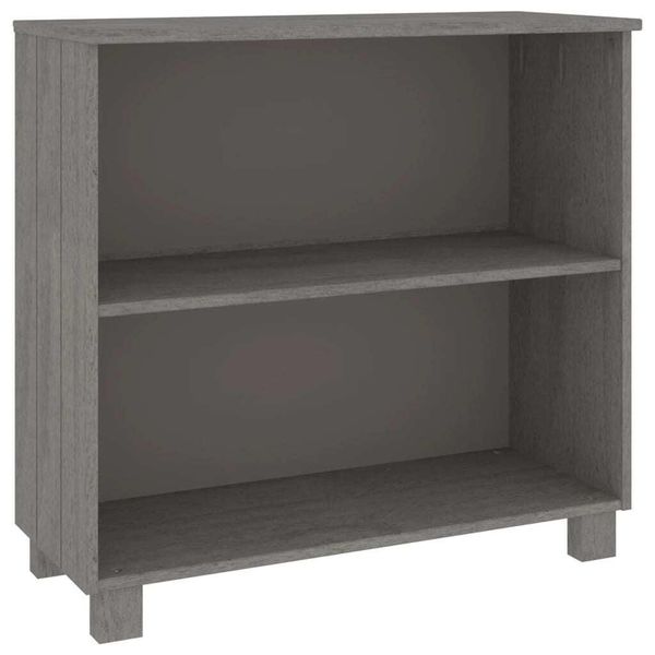 Syfax™ Credenza Hamar Grigio Chiaro 85X35X80 Cm Legno Massello Di Pino-image