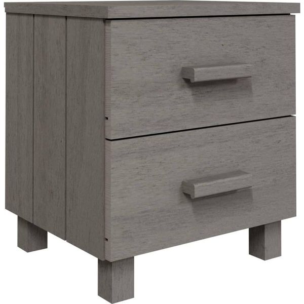 Syfax™ Comodino Hamar Grigio Chiaro 40X35X44,5 Cm In Legno Di Pino-image