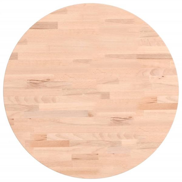 Syfax™ Piano Per Tavolo Ø50X4 Cm Rotondo In Legno Massello Di Faggio-image