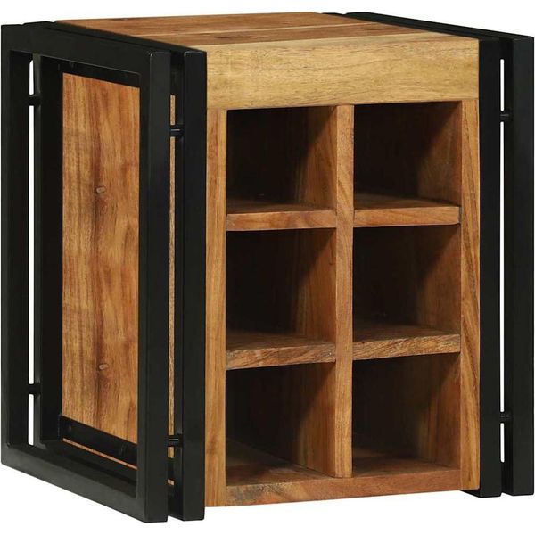 Syfax™ Portabottiglie 35 X 35 X 39 Cm Legno Di Acacia Massello-image