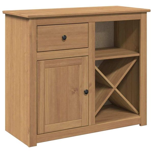 Syfax™ Credenza Con Cassetto Panama 93X40X80 Cm Legno Massello Di Pino-image