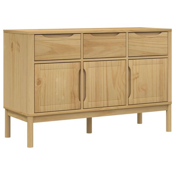 Syfax™ Credenza Floro Marrone Cera 114X43X74 Cm In Legno Di Pino-image