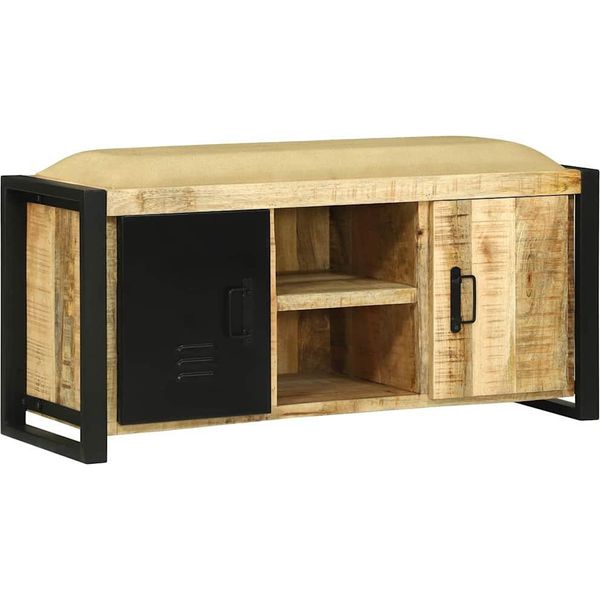 Syfax™ Armadio Panchina Marrone Legno Massello Di Mango-image
