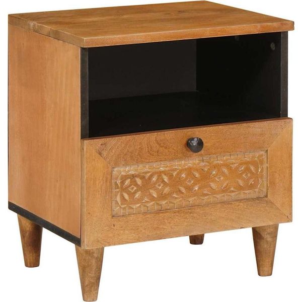 Syfax™ Armadio Da Notte Con Cassetto Marrone Chiaro 40 X 33 X 46 Cm-image