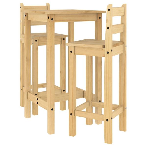 Syfax™ Set Da Bar 3 Pz In Legno Massello Di Pino-image