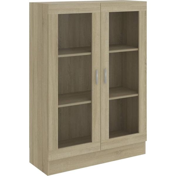Syfax™ Armadietto Vetrina Rovere Sonoma 82,5X30,5X115 Cm Multistrato-image