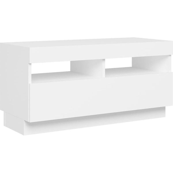 Syfax™ Mobile Porta Tv Con Luci Led Bianco 80X35X40 Cm-image