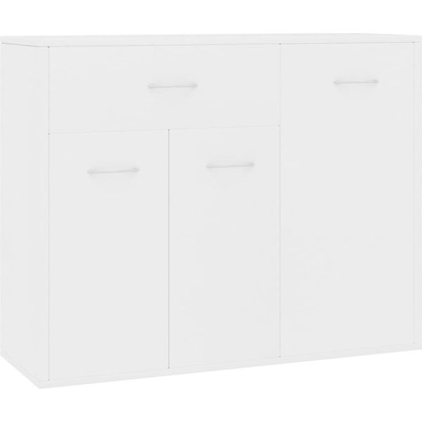 Syfax™ Credenza Bianca 88X30X70 Cm In Legno Multistrato-image