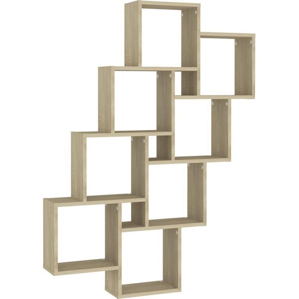 Syfax™ Mensola Parete Cubo Rovere Sonoma 90X15X119Cm Legno Multistrato-image