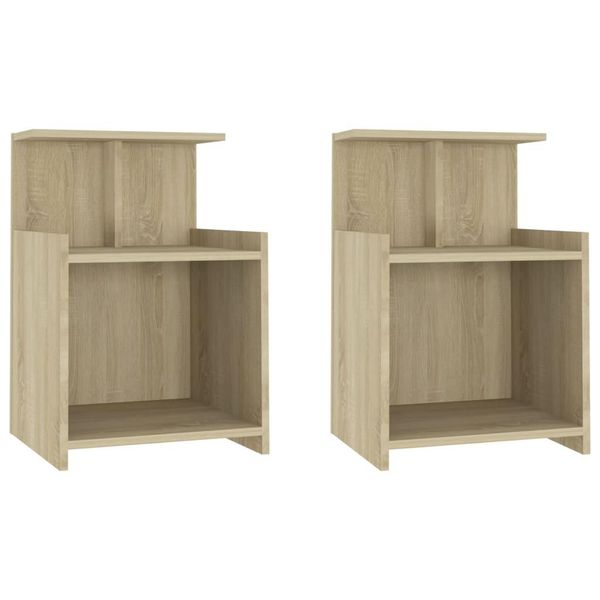 Syfax™ Comodini 2Pz Rovere Sonoma 40X35X60 Cm In Legno Multistrato-image