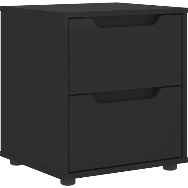 Syfax™ Comodino Visnes Nero 45X40X50 Cm In Legno Multistrato-image