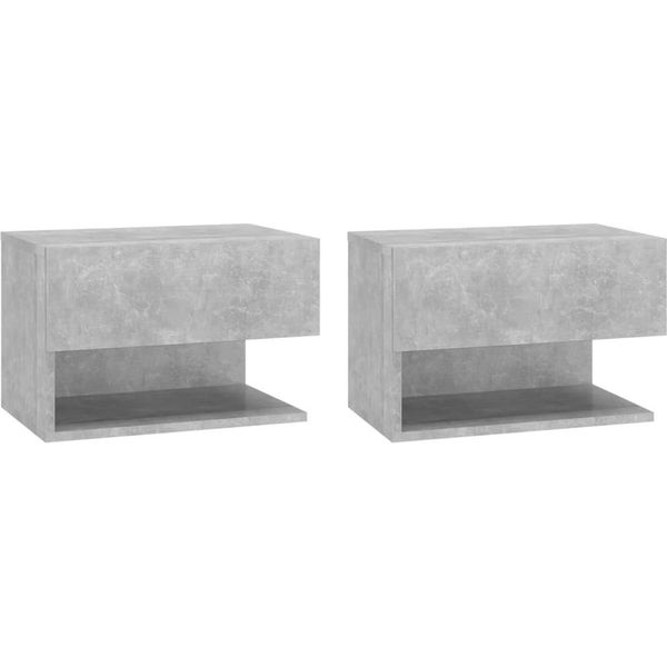 Syfax™ Comodini A Muro 2 Pz Grigio Cemento-image