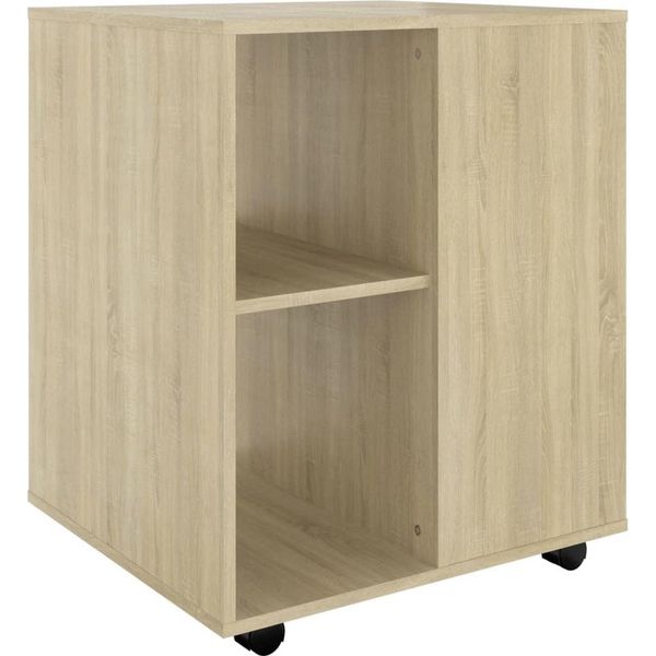 Syfax™ Mobiletto Con Ruote Rovere Sonoma 60X53X72 Cm Legno Multistrato-image