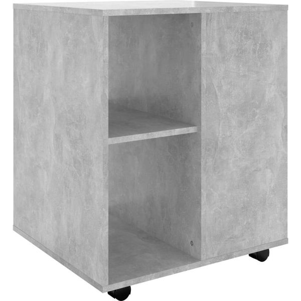 Syfax™ Mobiletto Con Ruote Grigio Cemento 60X53X72Cm Legno Multistrato-image