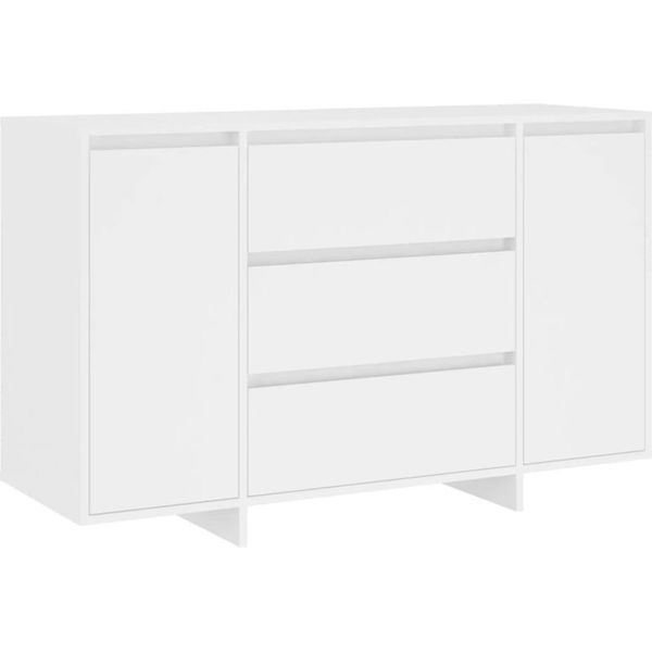 Syfax™ Credenza Con 3 Cassetti Bianca 120X41X75 Cm In Truciolato-image