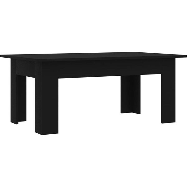 Syfax™ Tavolino Da Salotto Nero 100X60X42 Cm In Legno Multistrato-image