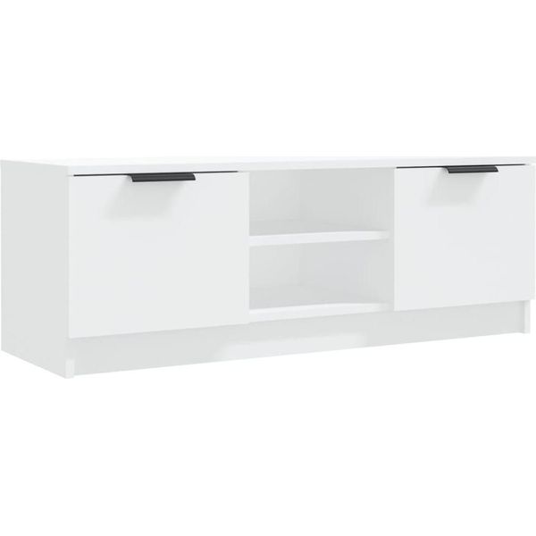 Syfax™ Mobile Porta Tv Bianco 102X35X36,5 Cm In Legno Multistrato-image