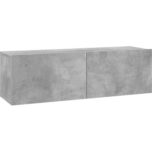 Syfax™ Mobile Porta Tv Grigio Cemento 100X30X30Cm In Legno Multistrato-image
