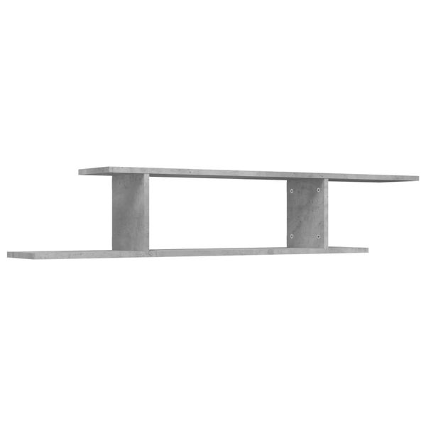 Syfax™ Scaffale Tv Parete Grigio Cemento 125X18X23Cm Legno Multistrato-image