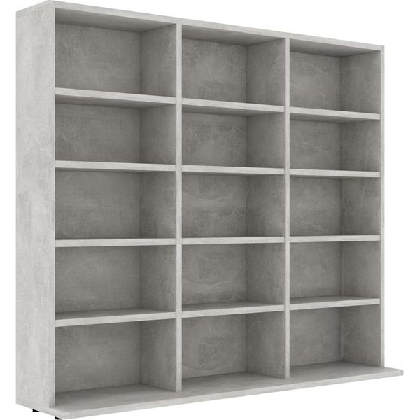 Syfax™ Mobile Porta Cd Grigio Cemento 100X23X89,5 Cm Legno Multistrato-image