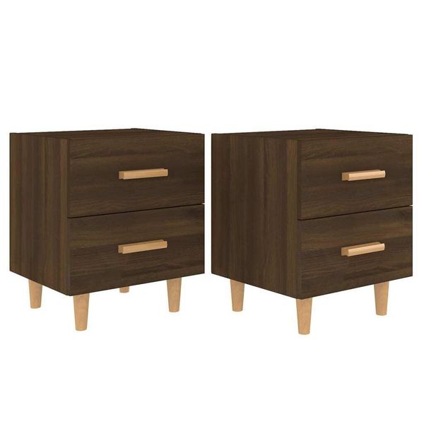 Syfax™ Comodini 2 Pz In Rovere Marrone 40X35X47,5 Cm-image