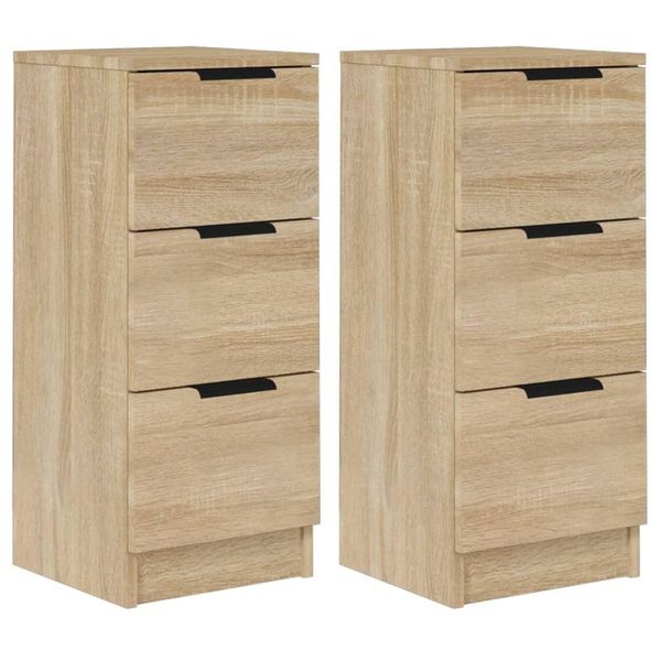 Syfax™ Credenze 2 Pz Rovere Sonoma 30X30X70 Cm In Legno Multistrato-image