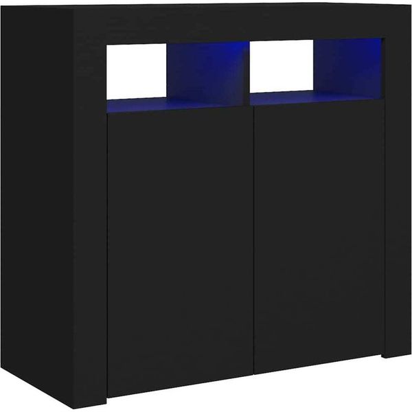 Syfax™ Credenza Con Luci Led Nera 80X35X75 Cm-image