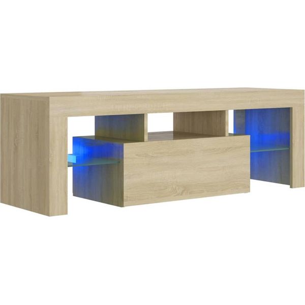 Syfax™ Mobile Porta Tv Con Luci Led Rovere Sonoma 120X35X40 Cm-image
