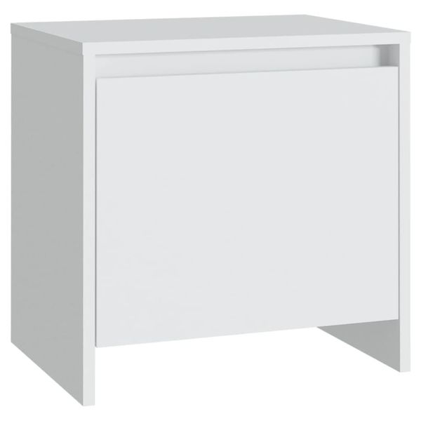 Syfax™ Comodino Bianco 45X34X44,5 Cm In Truciolato-image