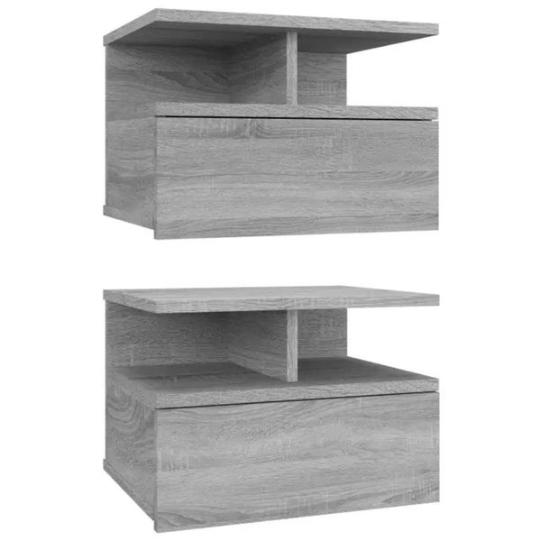 Syfax™ Comodini Pensili Grigio Sonoma 2Pz 40X31X27Cm Legno Multistrato-image